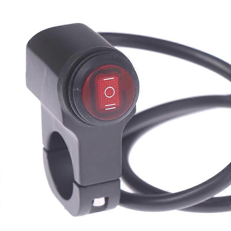 Aluminum Alloy Motorcycle Handlebar Headlight Switch Three-position Waterproof Switch 12V Fog Spotlight Retro Switch 22mm 7/8in