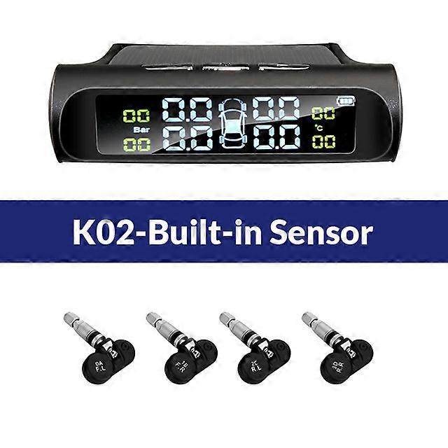 E-ACE Solar Power TPMS Car Tire Pressure Alarm Monitor System Auto Security Alarm Systems Tyre Pressure Temperature Warning