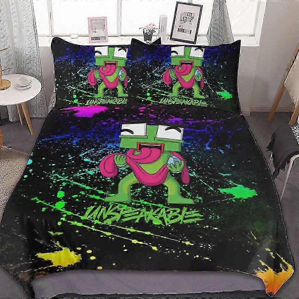 Draps de lit Anime Unspeakable Bedding Sets 3 pièces, léger respirant avec 1 housse de couette + 2 taies d’oreiller Plusieurs tailles au choix