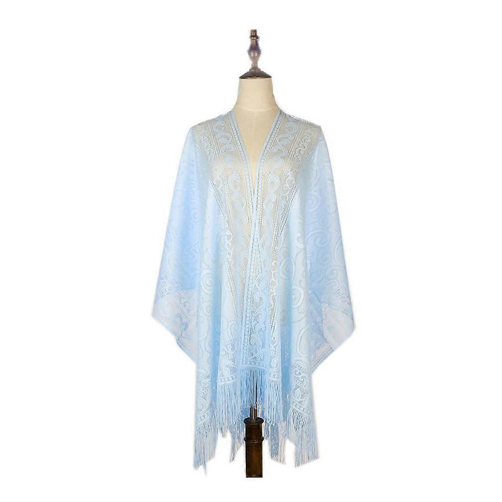 Beach Scarf Hollow out Shawl Wrap Lightweight Tippet Stoles for Lady