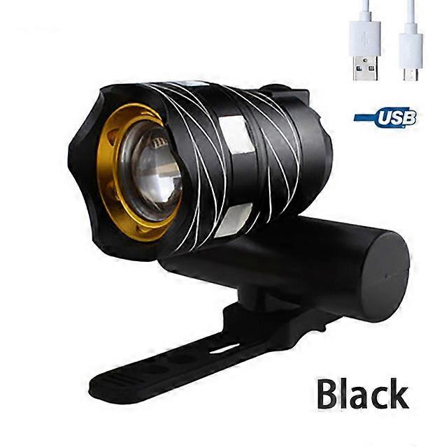 Bicycle Parts Aluminum Alloy Bike Light Usb Rechargeable T6 Led Bicycle Front Cycling Outdoor Zoomabletorch Light Head Lamp