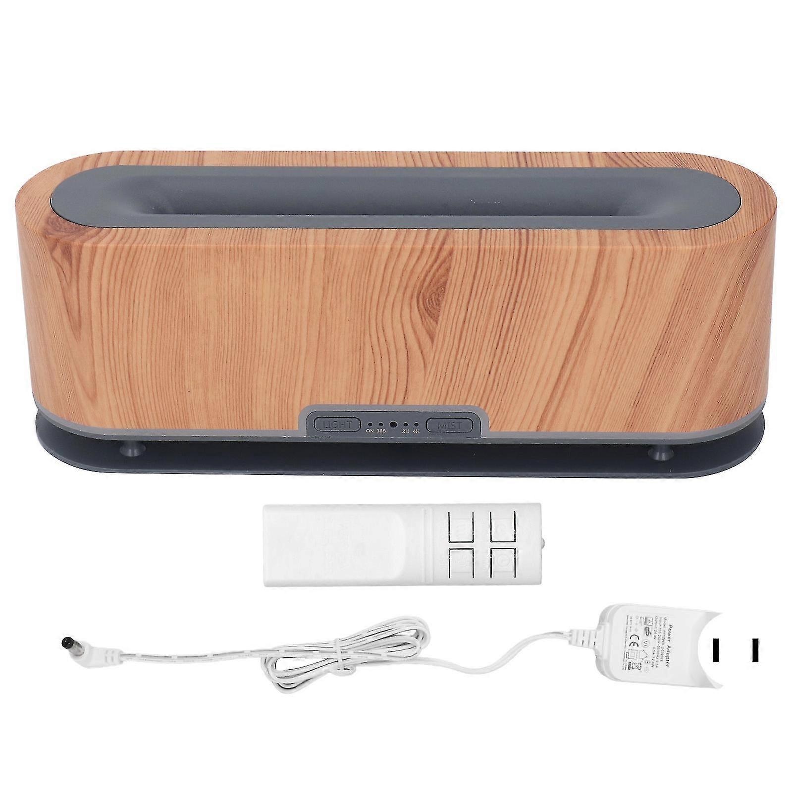 Flame Diffusers Flame 7 Colors Light Woodgrain Diffuser Humidifier For Room Bedroom Office