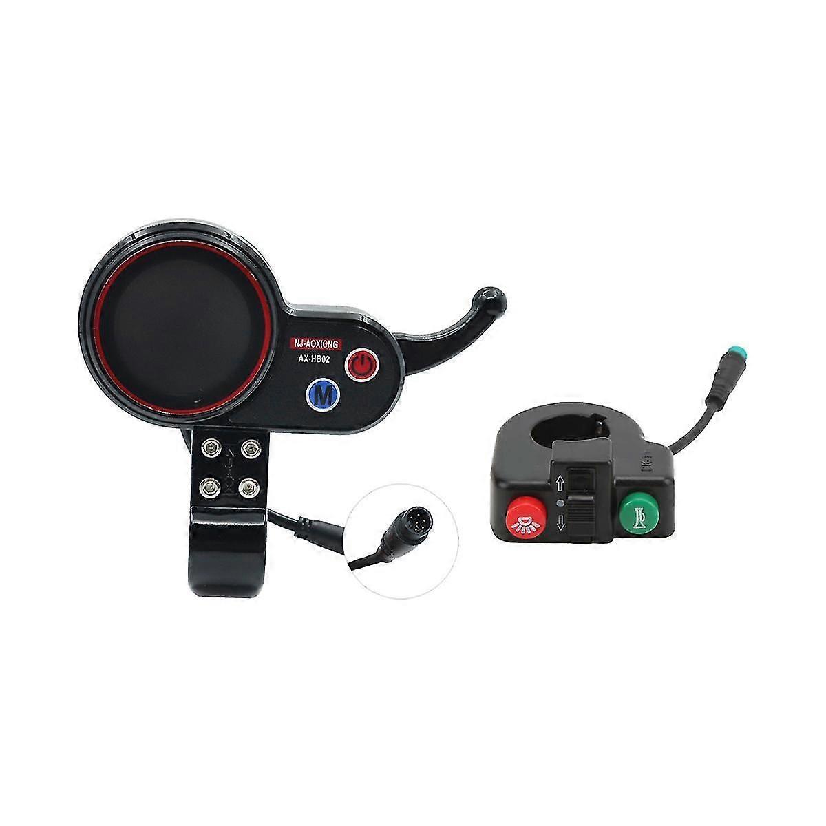 High quality-aoxiong Ax-hb02 Electric Scooter Dashboard Meter+switch Button 36v 48v Adjustable 6pin For Electri