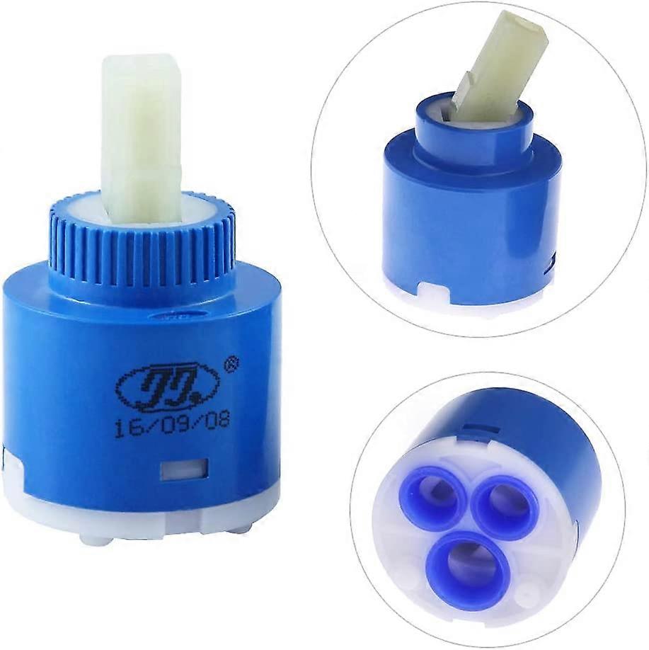 3Pcs Ceramic Cartridge Mixer Tap Replacement(Blue 35mm)