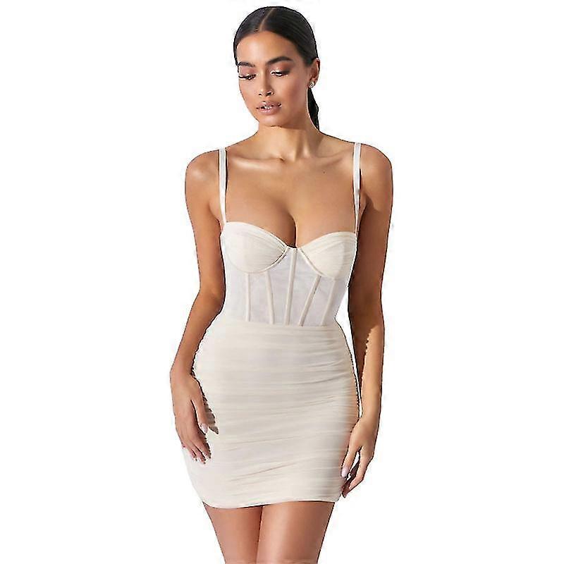 נשים סקסי Bodycon שמלה מחוך Ruched קלע מיני שמלה נשים ערב מועדון לילה בגדים