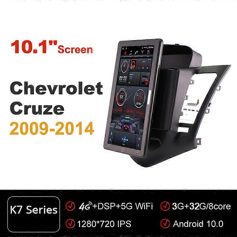 Tesla Style IPS Android 10.0 Car Radio Player Rotatable GPS Navigation Head Unit For Chevrolet Cruze 2009-2014 Multimedia Video