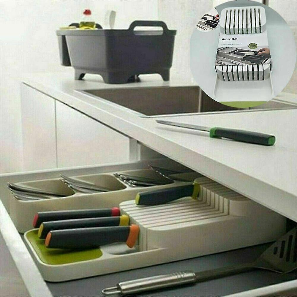 Cutlery Organiser Knife Block Storage Drawer Boxes Tray