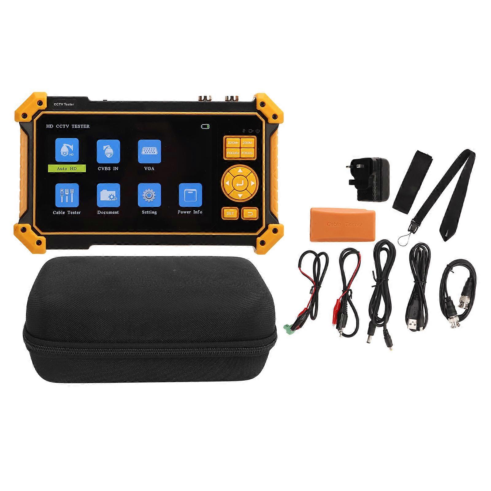 Monitor de CCTV de 5 polegadas Coaxial AHD CVI TVI SDI Vídeo Testador HD Multimídia VGA Entrada 100240V