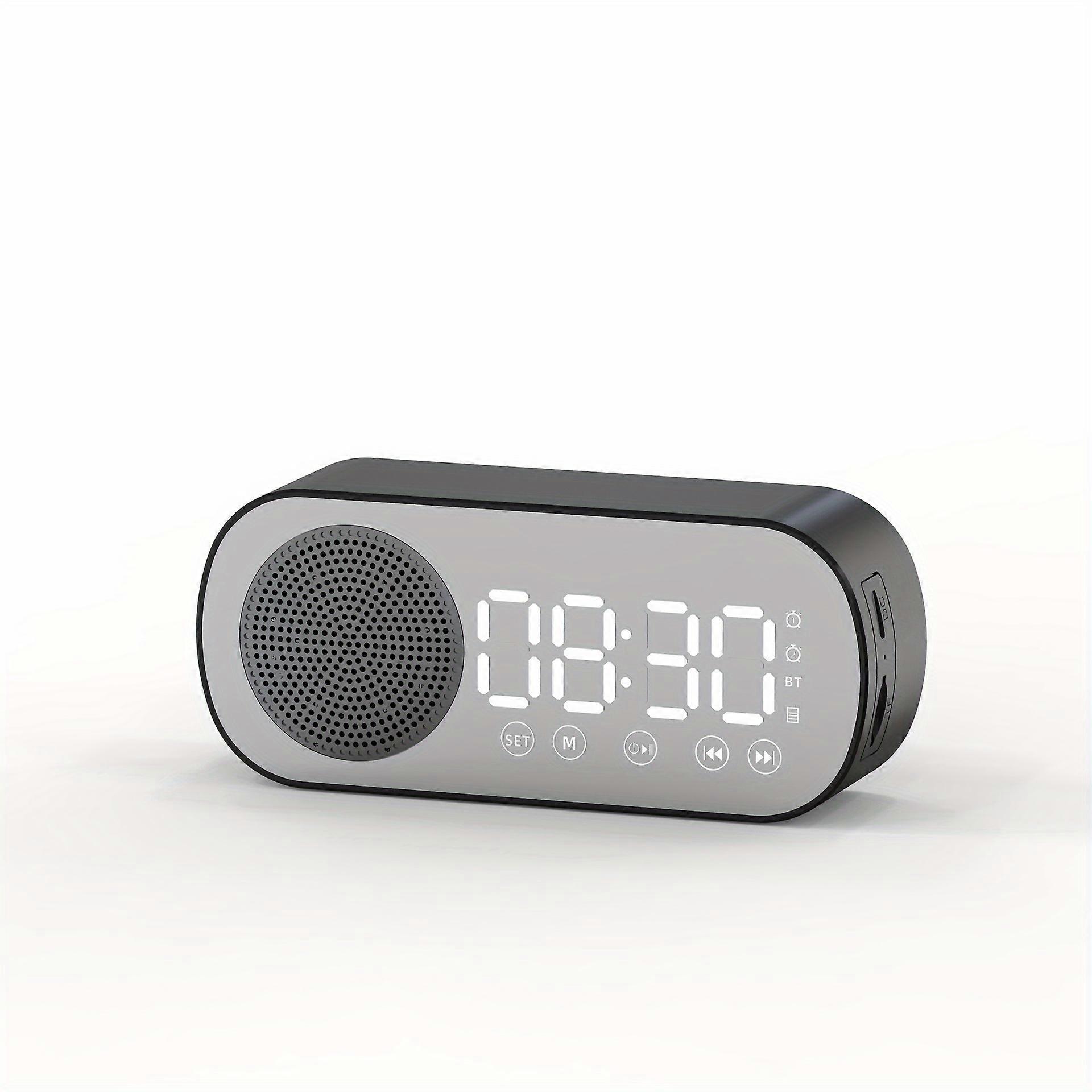 Smart Bluetooth Speaker Bluetooth Audio Gift Alarm Clock Mirror Clock Audio Small Speaker
