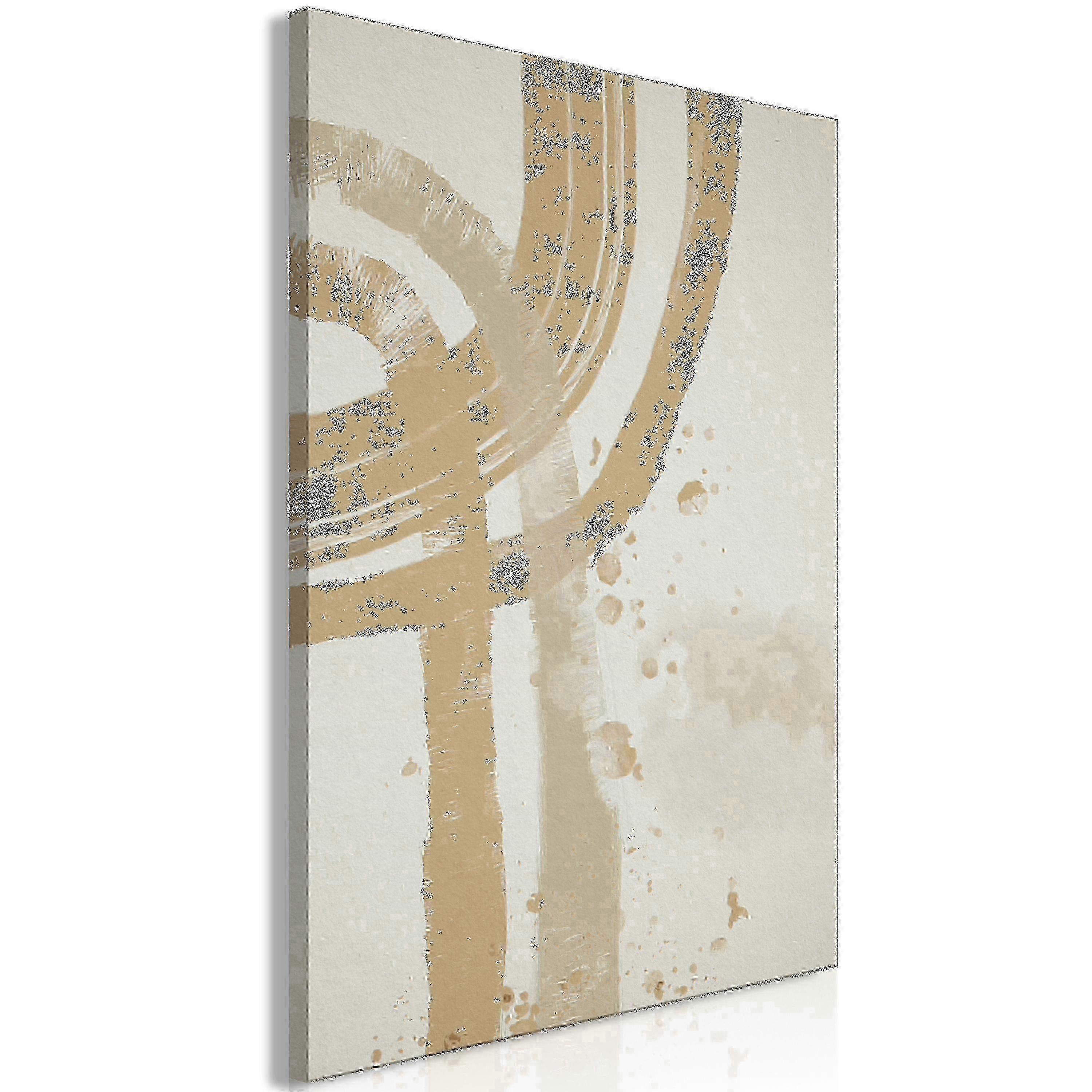 Impression sur toile - Beige Minimalisme (1 partie) Vertical