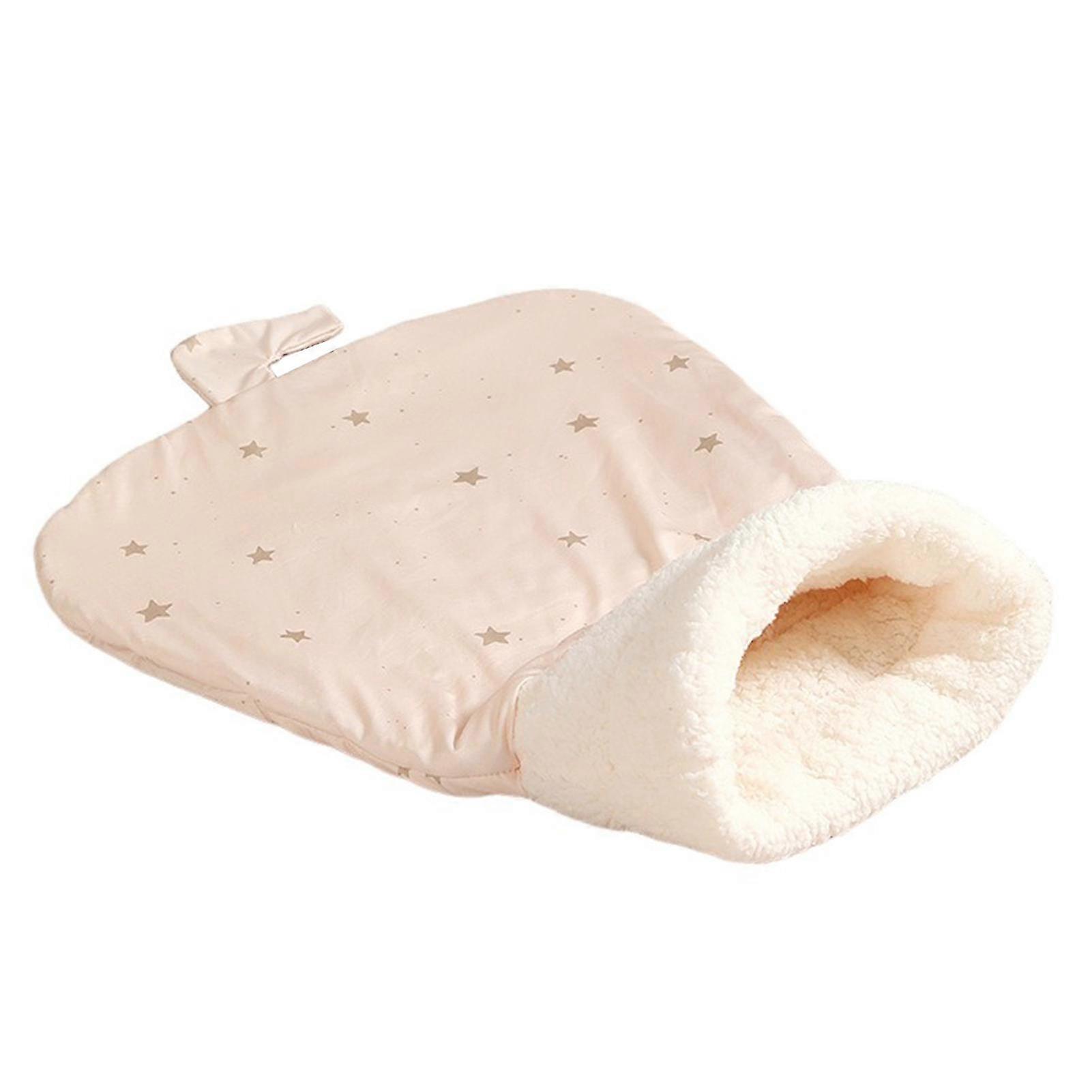 Cat Sleeping Bag for Indoor Cat Winter Cat Bed 360 Warm Semienclosed Soft Plush Large Cat Sack for Small Medium Pet