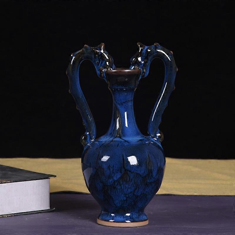 Elegant Gourd Vase - Ceramic Decor for Shelves