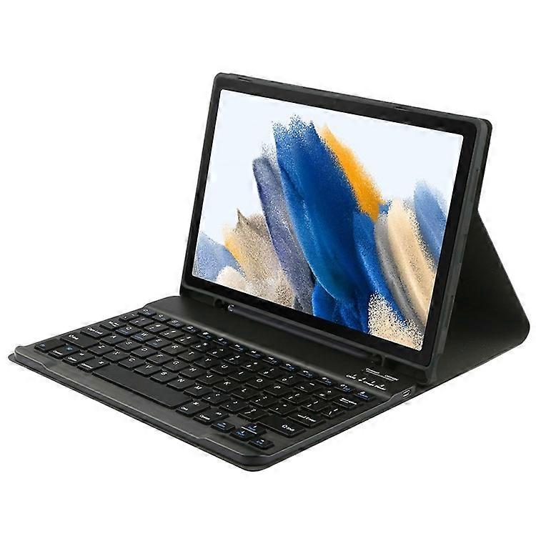 Kompatibel For Samsung Galaxy Tab A8 10.5 (2022) X205 / X200 Penn Spor Stativ Nettbrett PU Skinndeksel + Avtakbar Bluetooth Nøkkelsvin