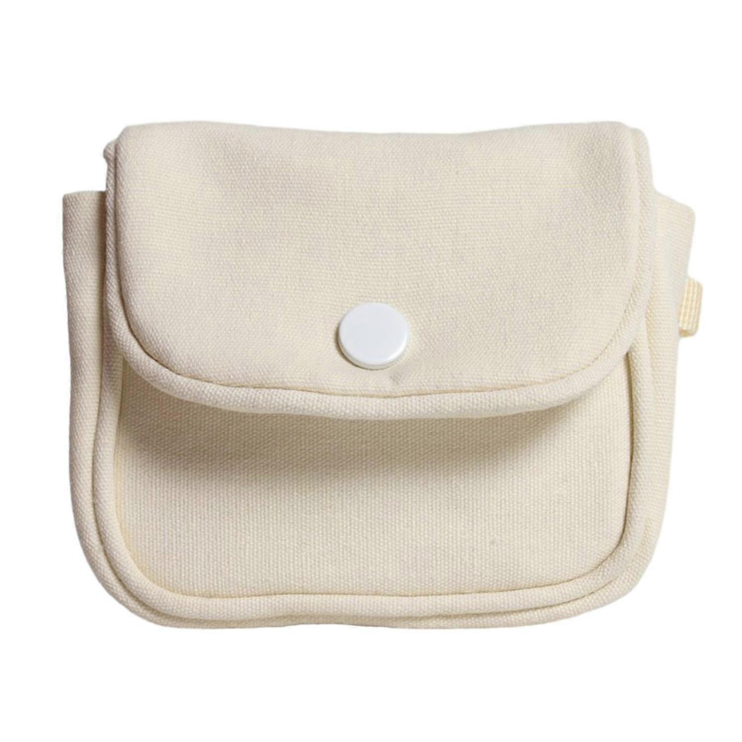 Mini Purse Multi Pockets Button Closure Solid Color Portable Cards Coin Change Lipstick Keys Storage