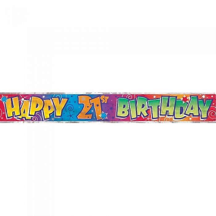 Unique Party Foil 21st Birthday Banner