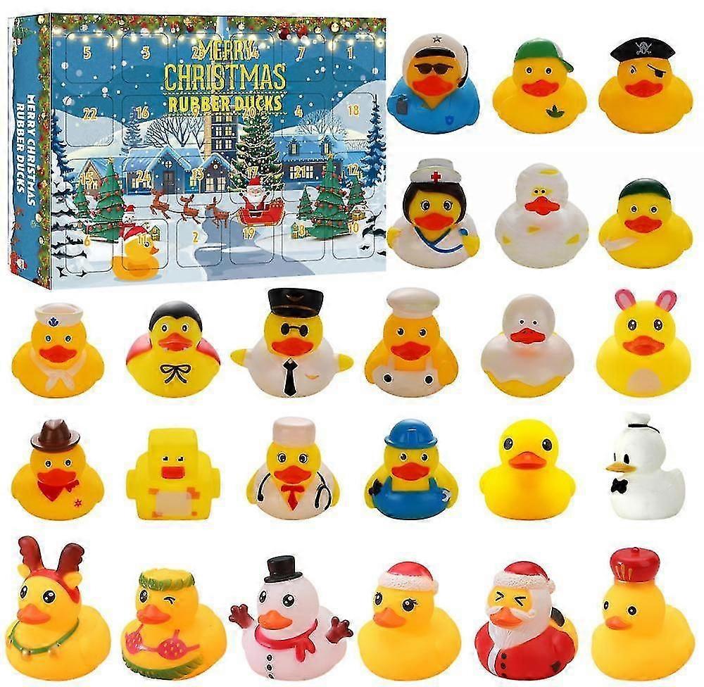 24 Grids Christmas Advent Calendar Blind Box/ Rubber Duck Toys Gifts Boxes Decor -C109