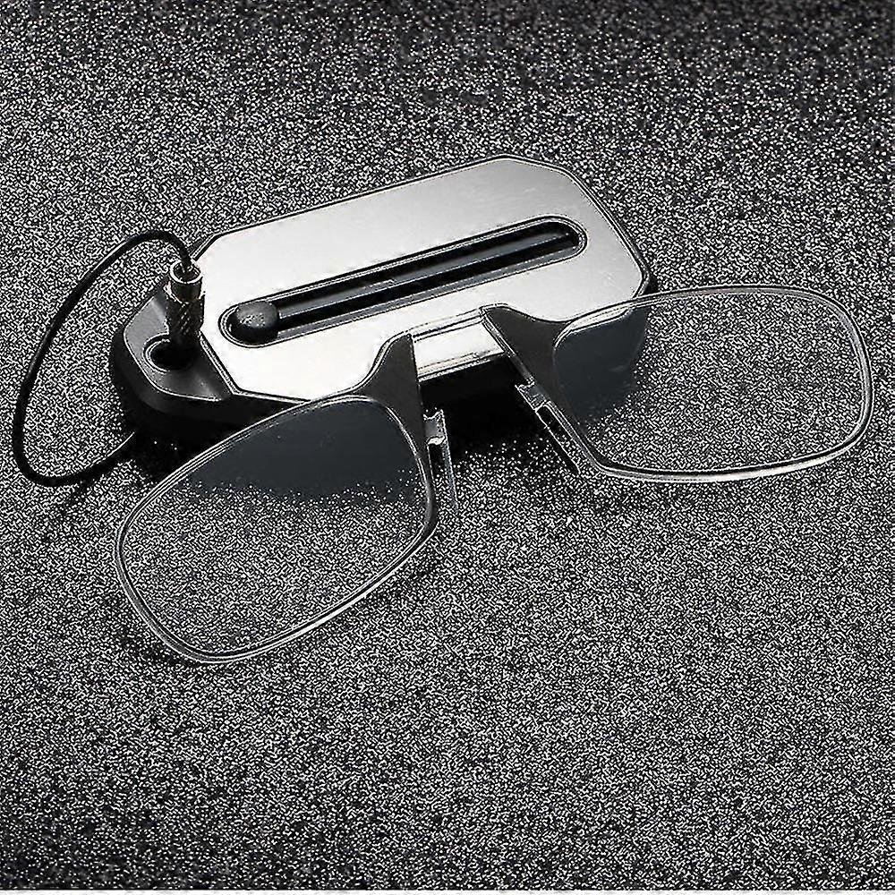 Reading Glasses All-in-one Keychain Clip Nose Reading Glasses, Mini Reading Glasses Legless Portable Reading Glasses For Elderly