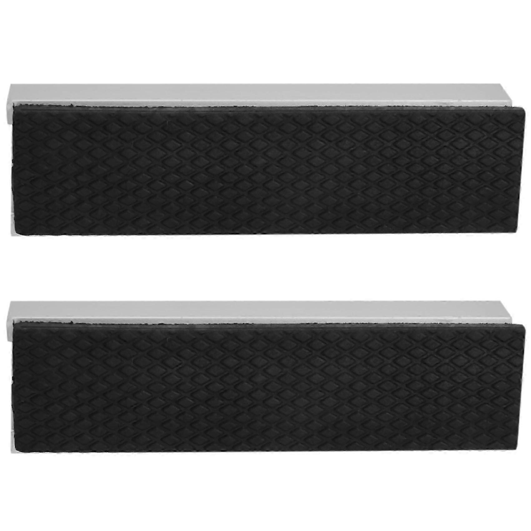 4 inch Vise Jaws Universal Soft Jaws Pads Covers, Multi- Protector suitable for Any Metal ,2 Pcs,Silver