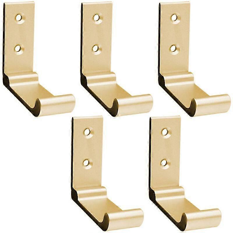 5 Pieces Folding Hooks Wall Mounted Towel Hooks Clothes Hooks 90 Foldable Solid Aluminum Hooks with Stainless Steel Screws Suitable for Changing Room