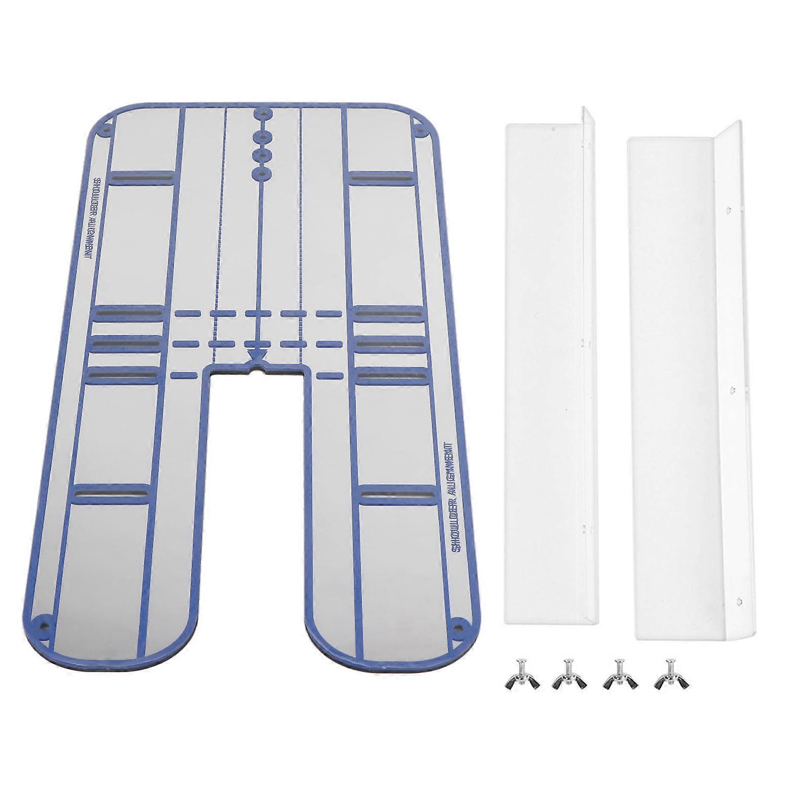 Golf Putting Alignment Mirror Practice Training Aid with Guide Rails for Indoor Outdoor Use