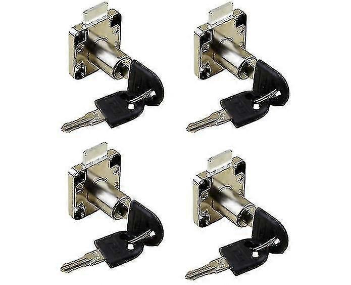 4 Pack Furniture Lock Zinc Alloy Cam Security Lock Keyed Alike Cylinder Cupboard Drawer Lock With 8 Keys For Door