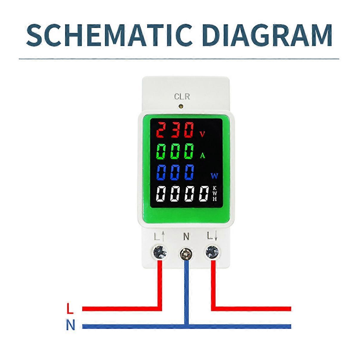 AC80-270V 110V 220V 100A Voltage Current KWH Electric Energy Monitor Meter VOLT AMP Voltmeter Ammet