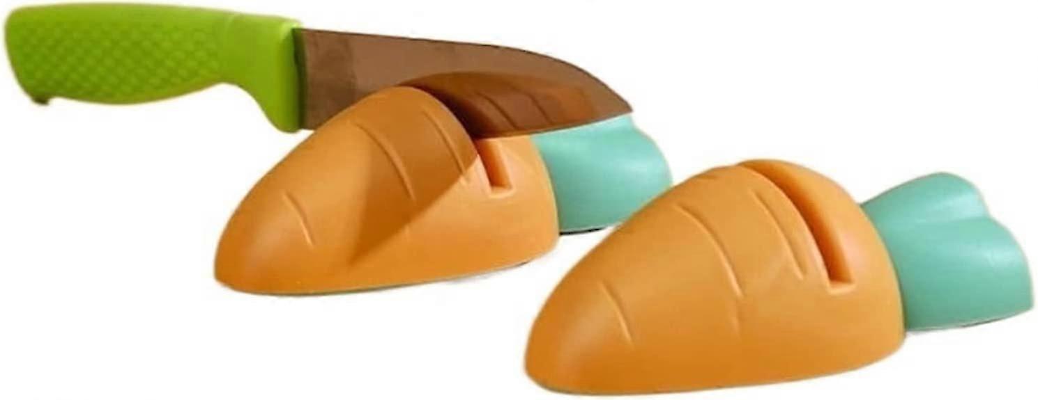 2pcs Multifunction Knife Sharpener Quick Mini Knife Knife Jump Cute Kitchen Tools Grindstone Scissors Knife Sharpener