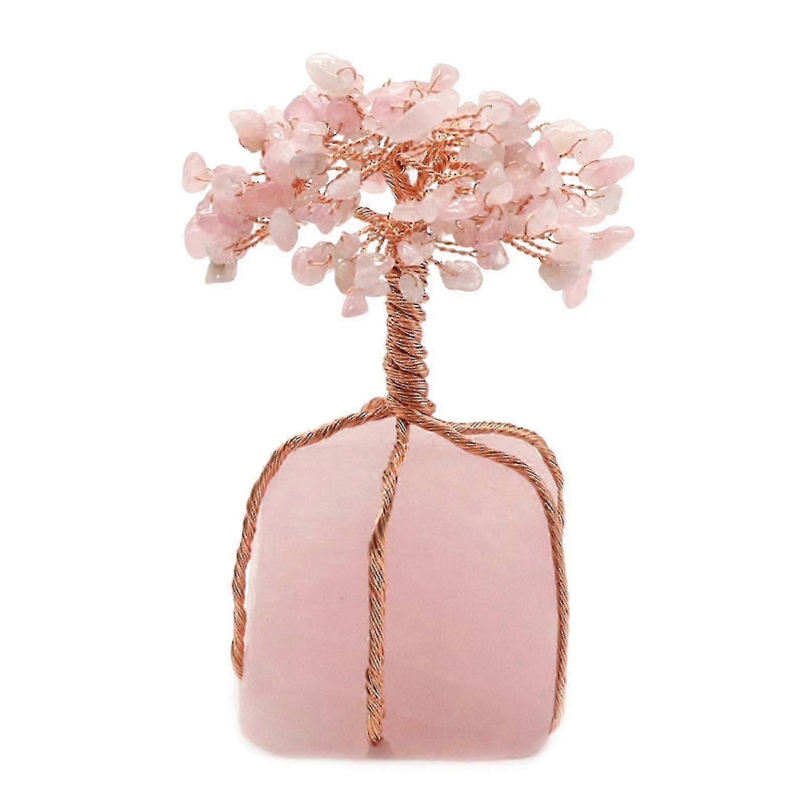 Faux Crystal Tree Easy To Care Copper Wire Tree Desktop Healing Stone Ornament Home Decor