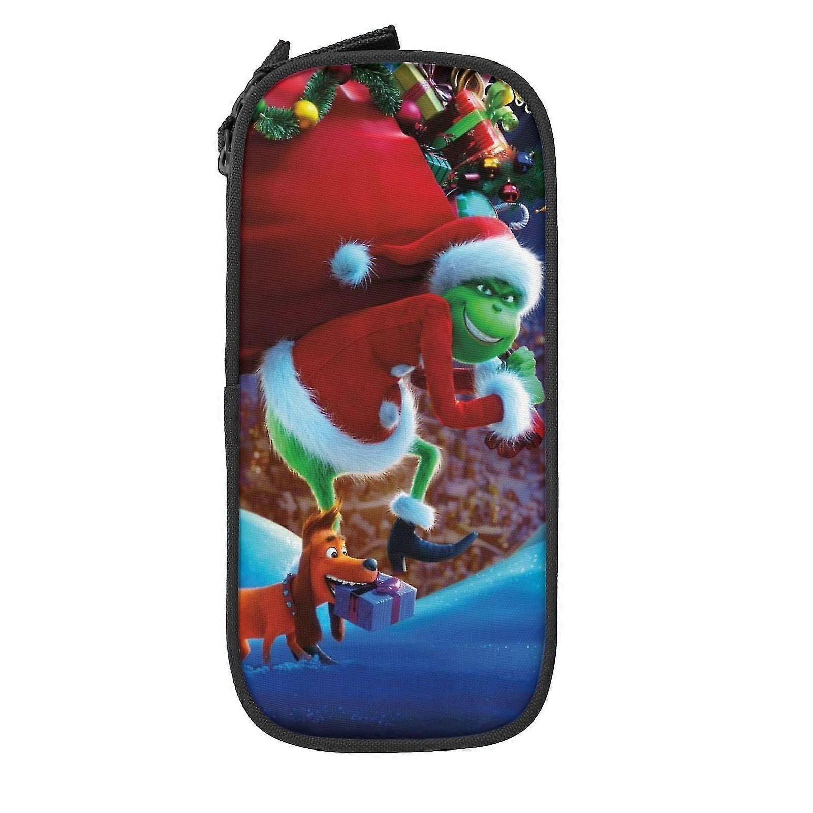 Grinch Pencil Case, Large Capacity Pencil Pouch, Aesthetic Zipper Pencil Box, Back to School Supplies for College Student Office Supplies Girls Boys K
