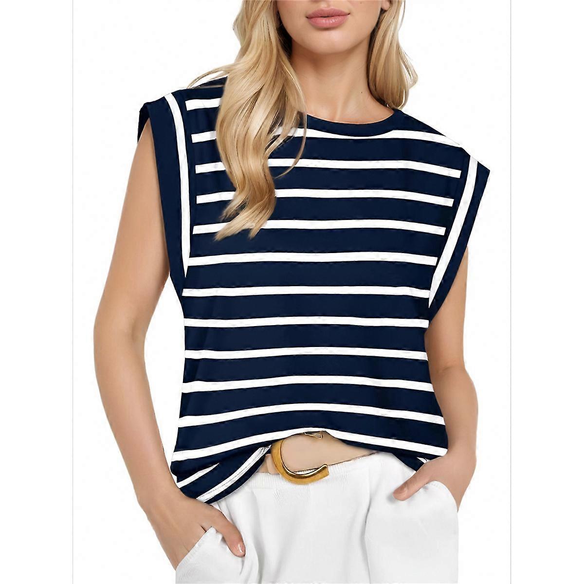 Women Summer Casual Tank Navy L
