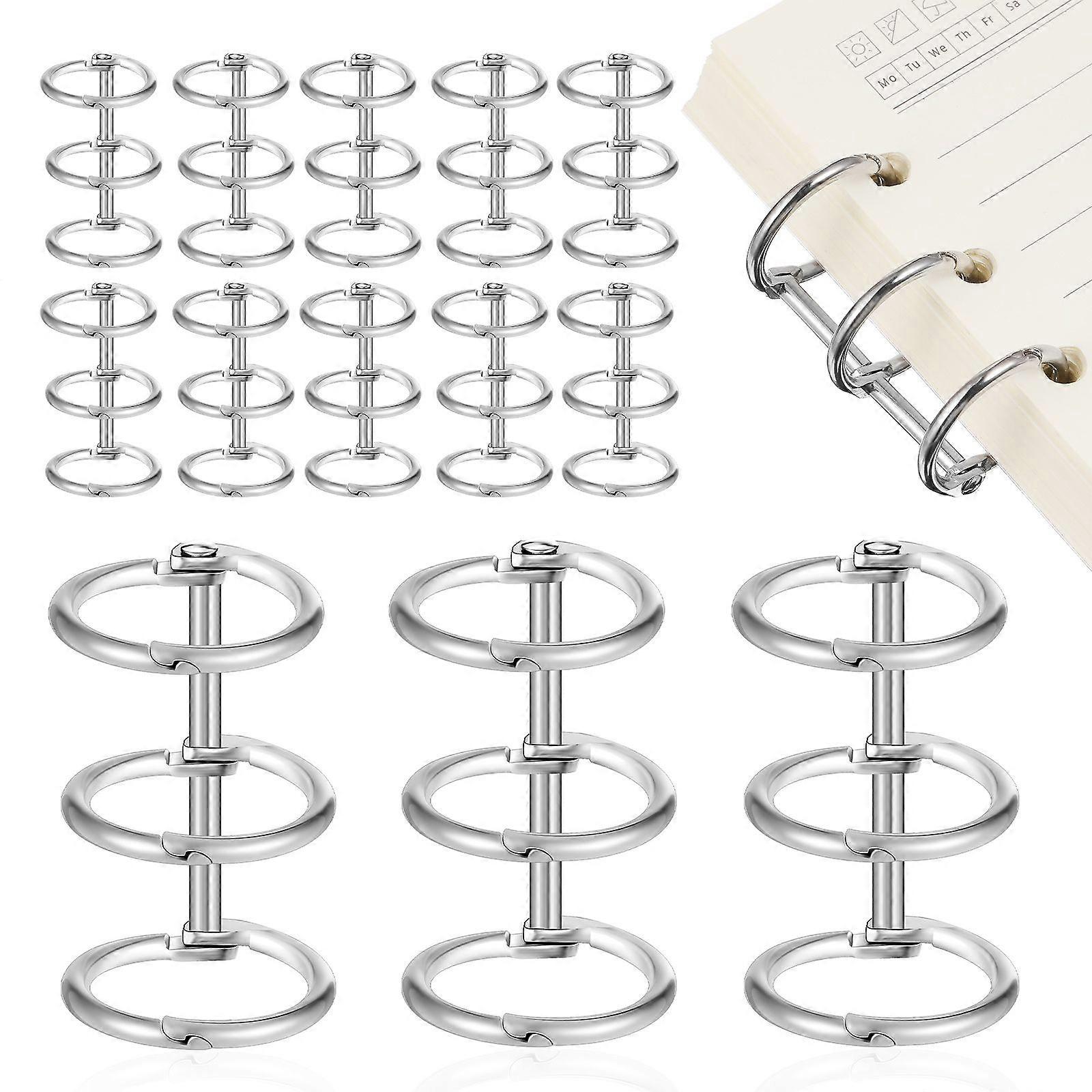 20pcs Binder Rings Desk Calendar Binding Rings Notebook Binder Rings Clips Binding Spines Combs Paper Book Binding Tools
