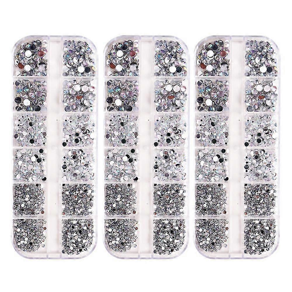 3pcs flat bottom drill nail drill - AB size mixed drillmake up