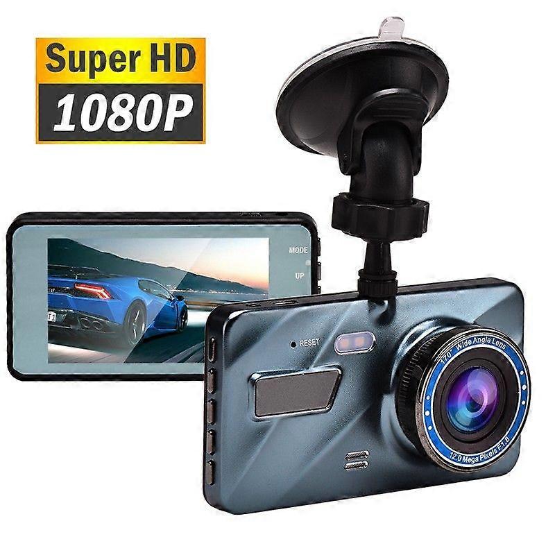 TouchScreenDashCam4"1080PDualLensCarDVRRecorderFrontandRearCamera