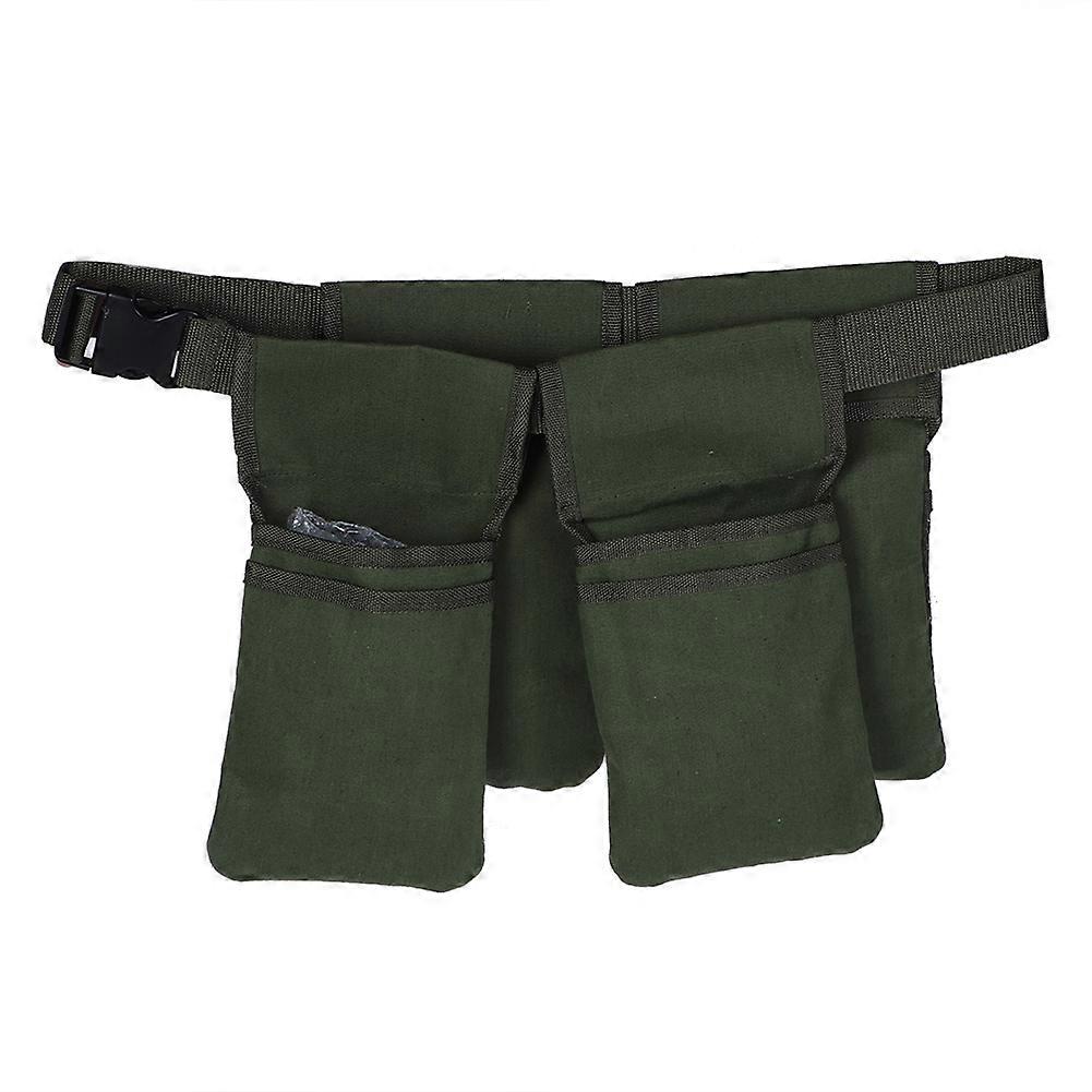 7 - Pocket Multi - Functional Garden Tool Waist Bag For Tools, 7-Pocket Organizer, Adjustable Waist Strap, Durable Canvas