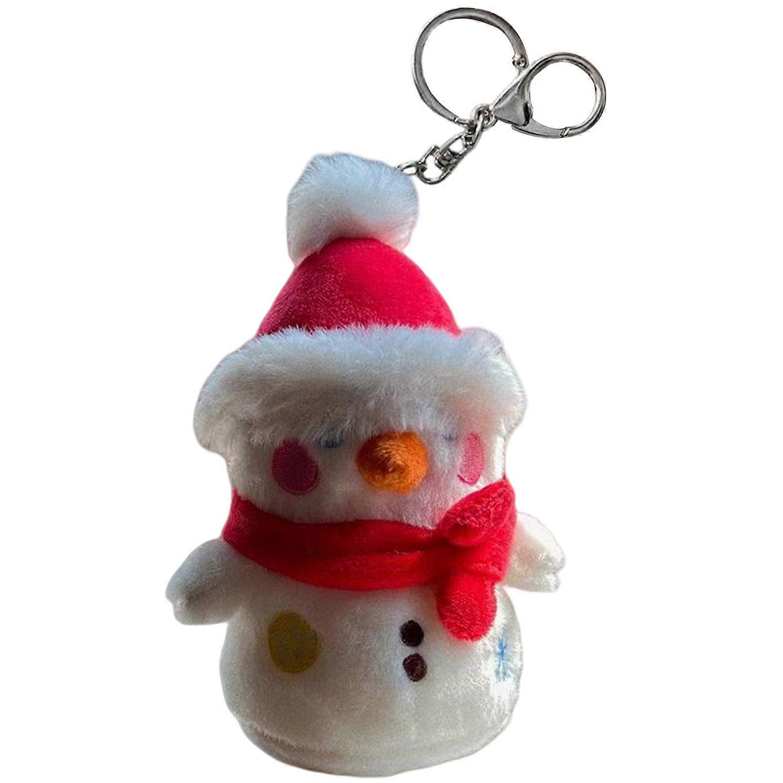 Multipurpose Festival Plush Ornament Keychain Charm for Christmas Trees Adorable and Soft Portable for All Ages