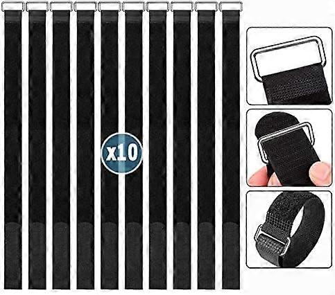 Sangles auto-agrippantes polyvalentes, sangles élastiques avec boucle en métal pour plus de solidité, réglables et réutilisables pour les applications lourdes, adaptées