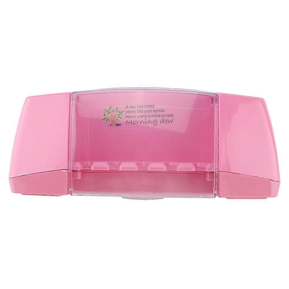 Multifunctional toothbrush and toothpaste holder wall sticker bathroom storage box pink