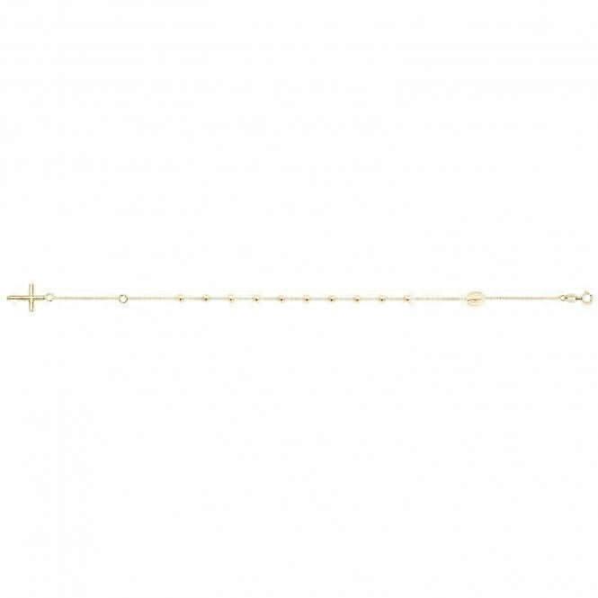 9ct Yellow Gold Ladies Rosary Bracelet BR614