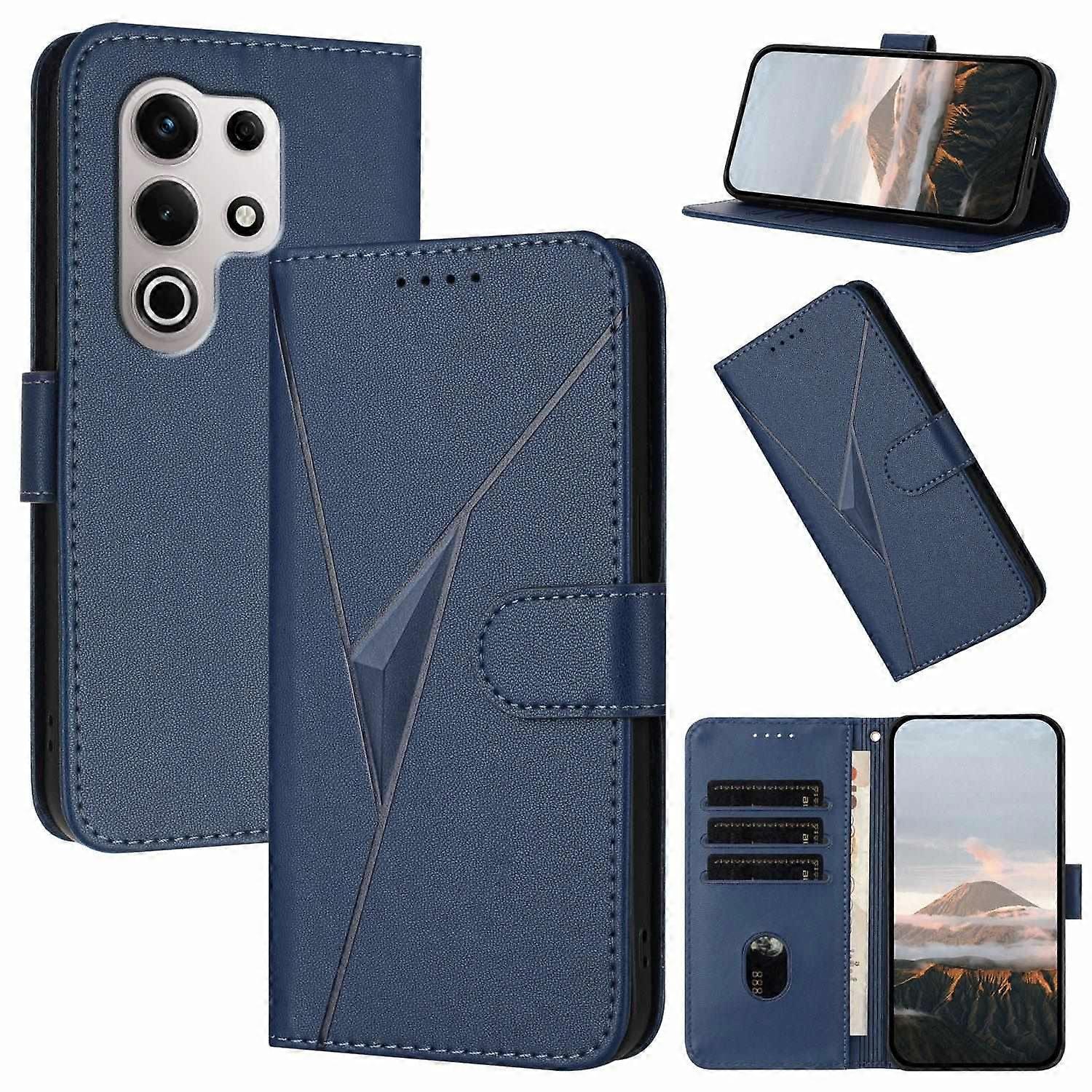 Triangle Pattern PU Case For Itel S25 Ultra