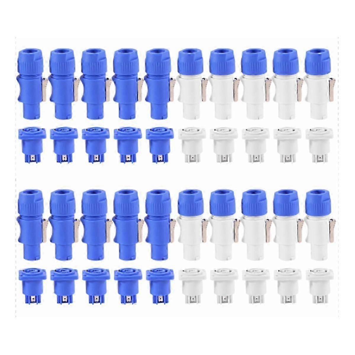 20Set PowerCON Type A NAC3FCA+NAC3MPA-1 Chassis Plug Panel Adapter