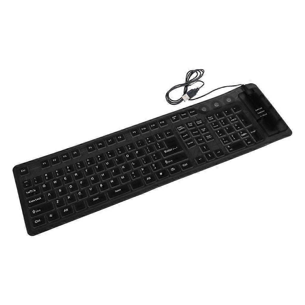 Silicone Waterproof Utility Soft Keyboard Durable Foldable PC Keyboard 109 Keys