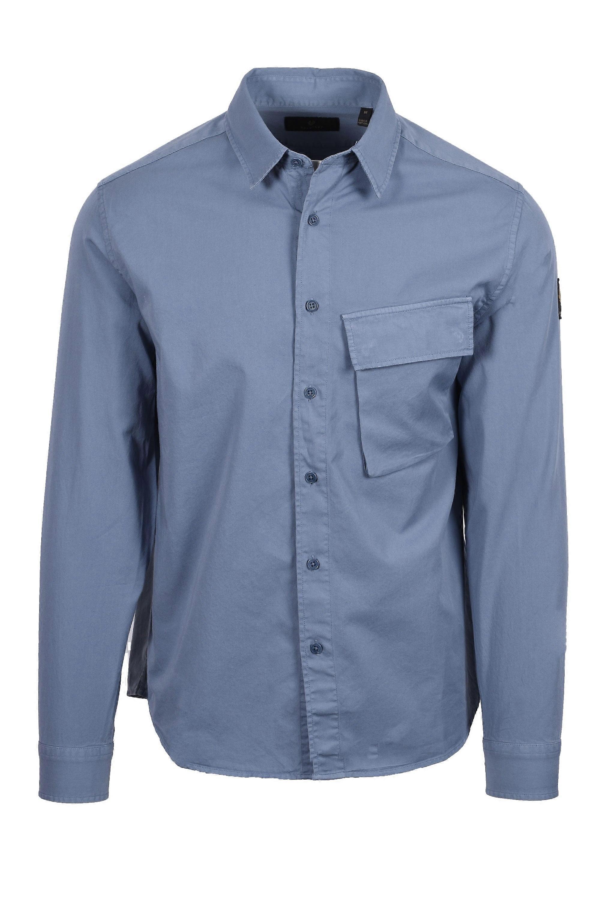 Belstaff Scale Long Sleeved Shirt Blue Flint