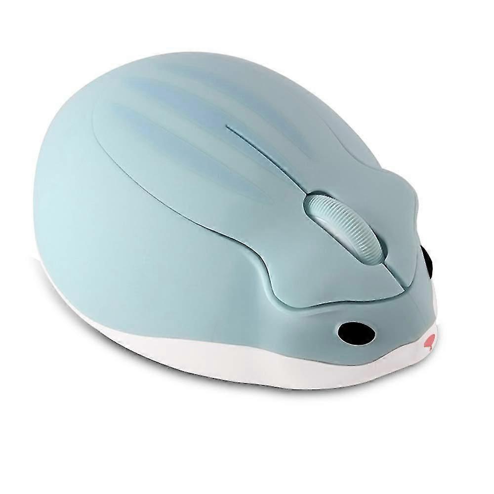 Wireless Mouse Cute Hamster Shaped Computer Mouse 1200dpi(blue)
