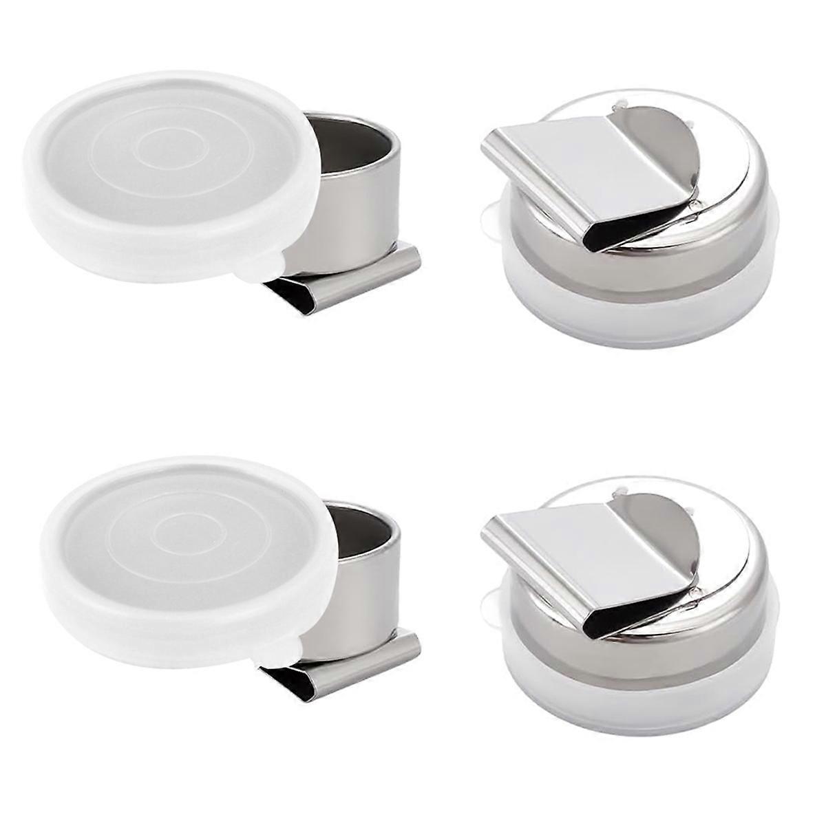 4pcs Stainless Steel Oil Painting Cups Single Palettes Container Cups Painting Pot Container with L