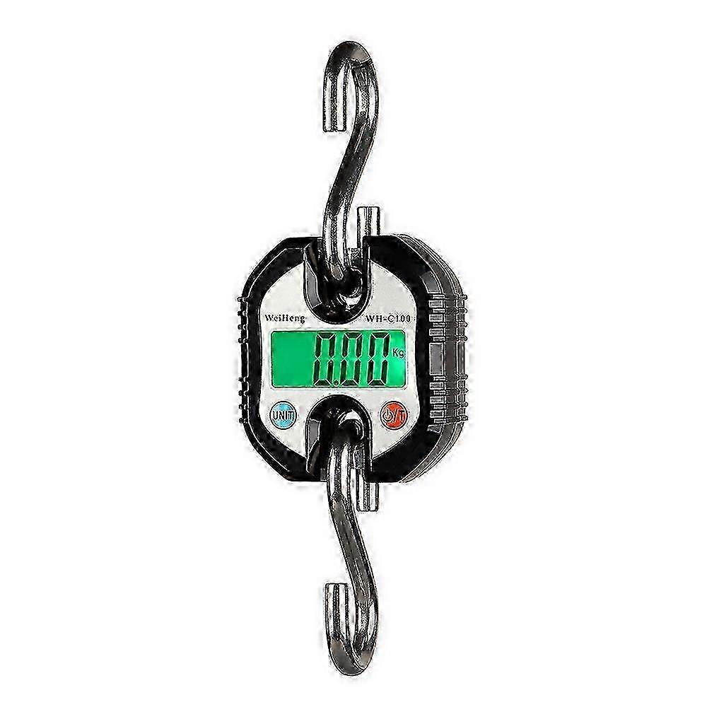 WeiHeng WH-C100 Mini Heavy Duty Electronic Digital Stainless Steel Hook Scale Hanging Crane Scale LCD Loop Weight Balance 150kg Double Accuracy new Ed