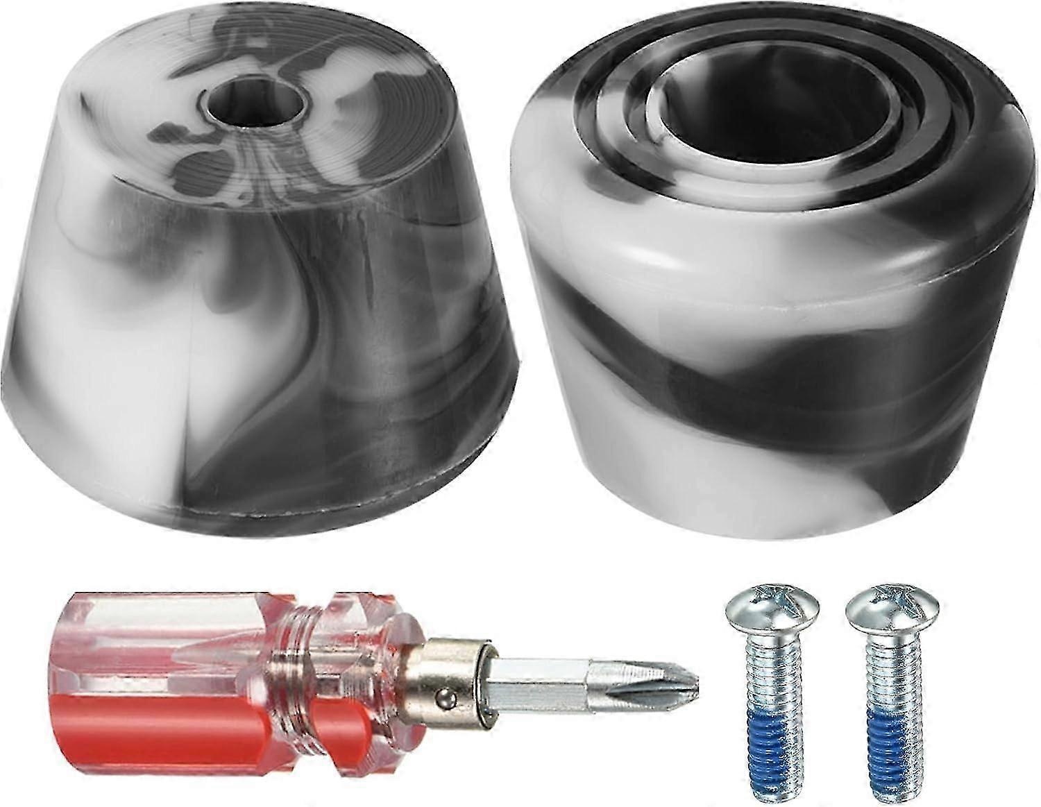 Roller Skate Stopper - Rubber Brake Block ,Toe Stops, Adjustable with Screwdriver, Black