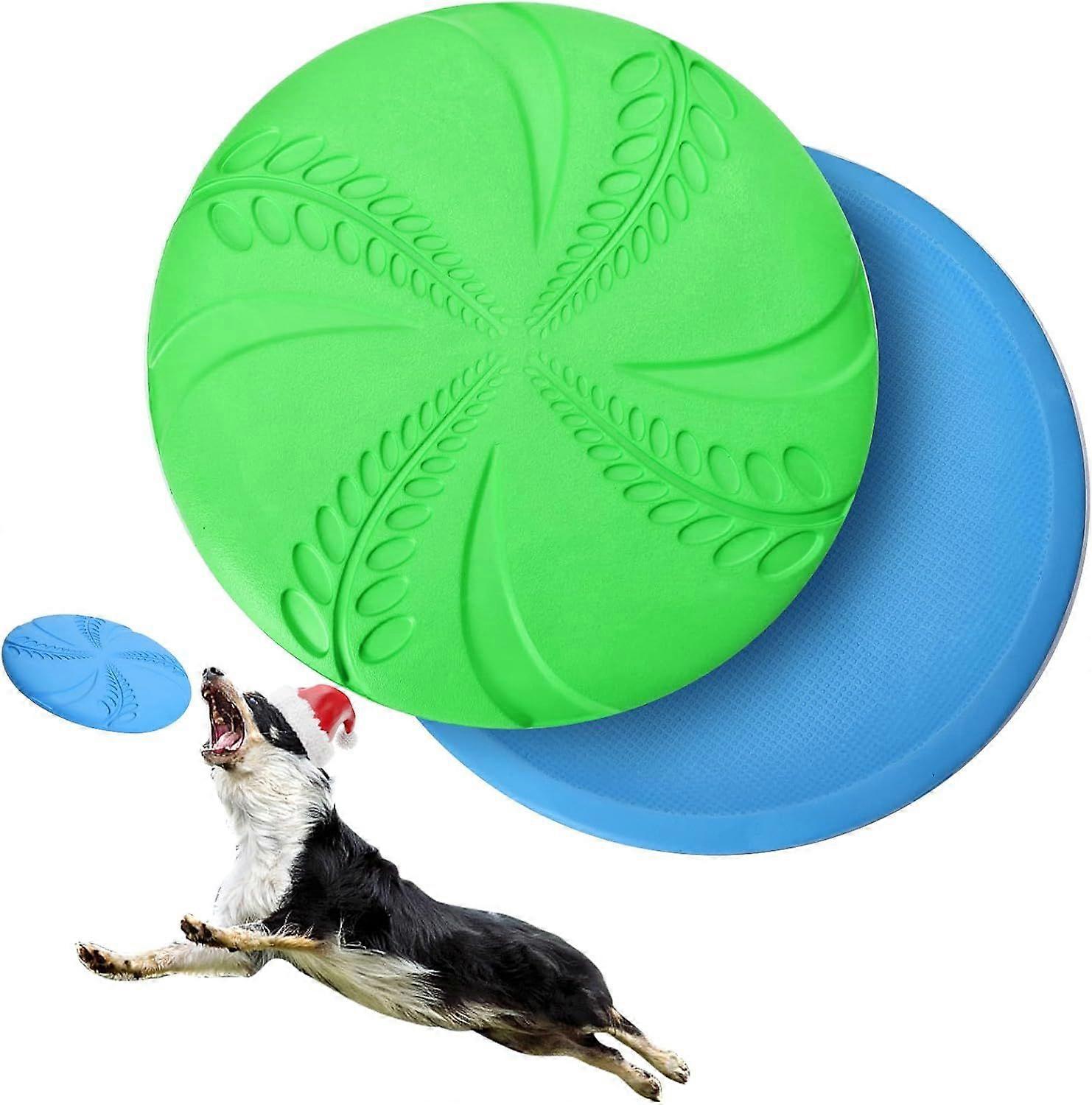 2 Pack Dog Flying Disc, Flexible Floatable Dog Disc Toy for Long-Distance Flies and Floats, Lightweight Soft Flying Discs Toy for Small Medium Large D
