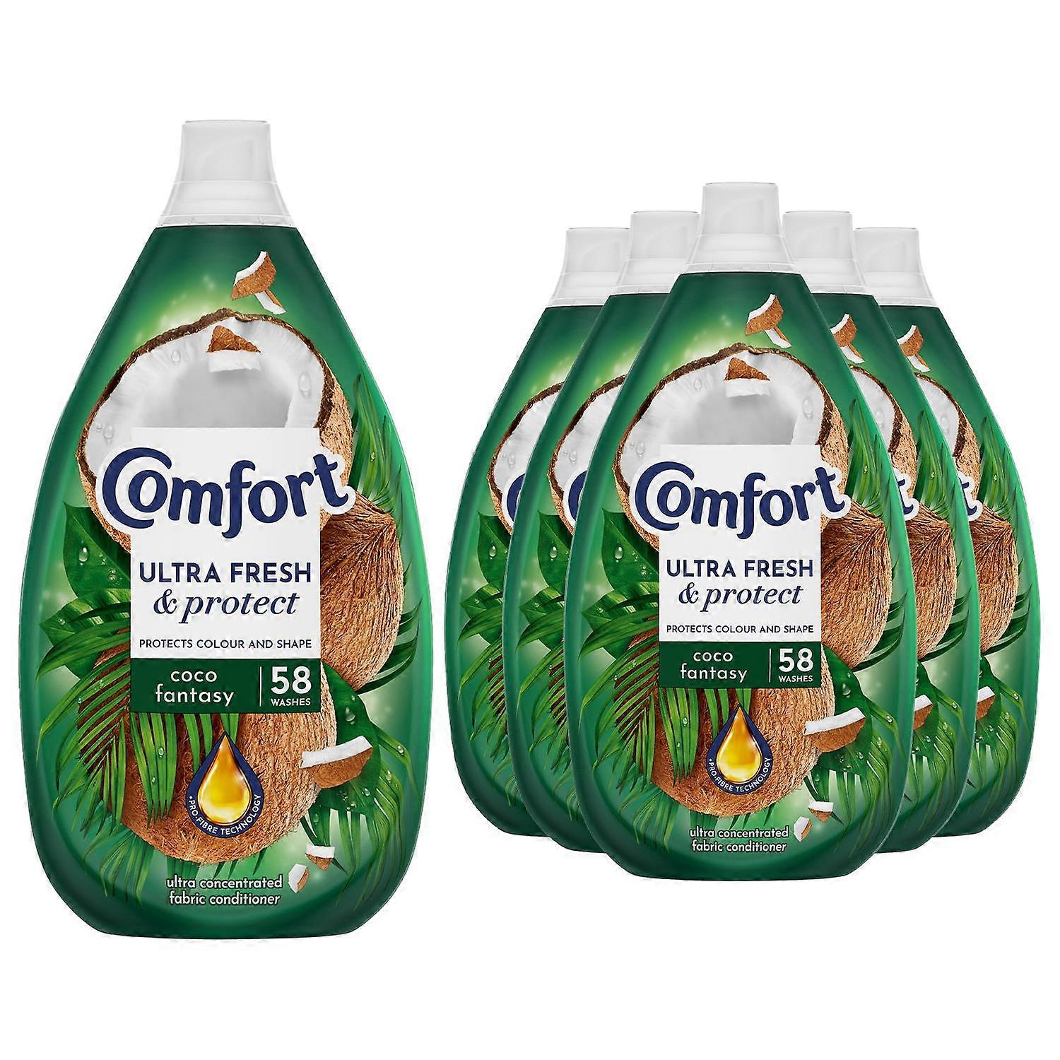 Comfort Ultra Fresh & Protect Fabric Conditioner Coco Fantasy, 58W 870ml, 6 Pack