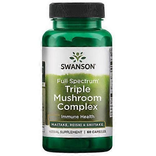 Swanson Vitamins Full Spectrum Triple Mushroom Complex, 60 Caps