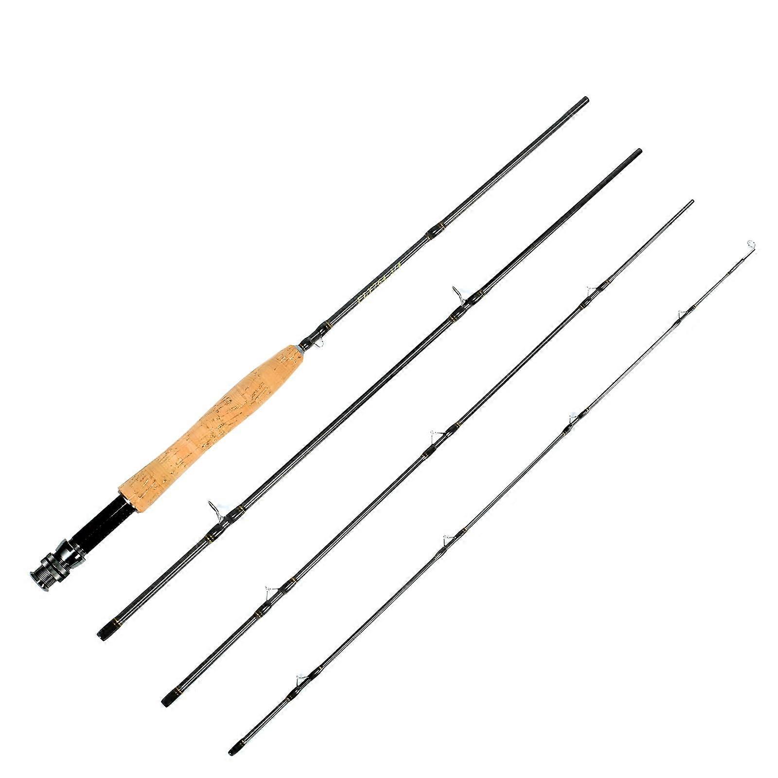 Fly Fishing Rod 6'8' 2-3wt or 7'6' 3-4wt 4 Pieces Carbon Fiber Blanks Light Weight Fast Action for Freshwater Stream Travel Fishing